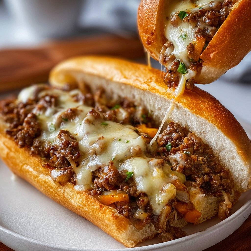 Ground Beef Philly Cheesesteaks 4 Ground Beef Philly Cheesesteaks