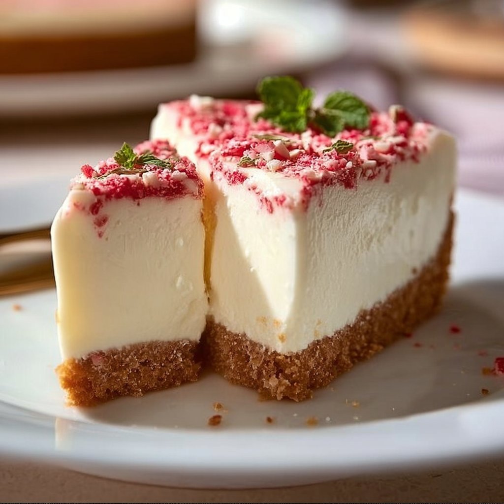 No Bake Peppermint Cheesecake 4 No Bake Peppermint Cheesecake
