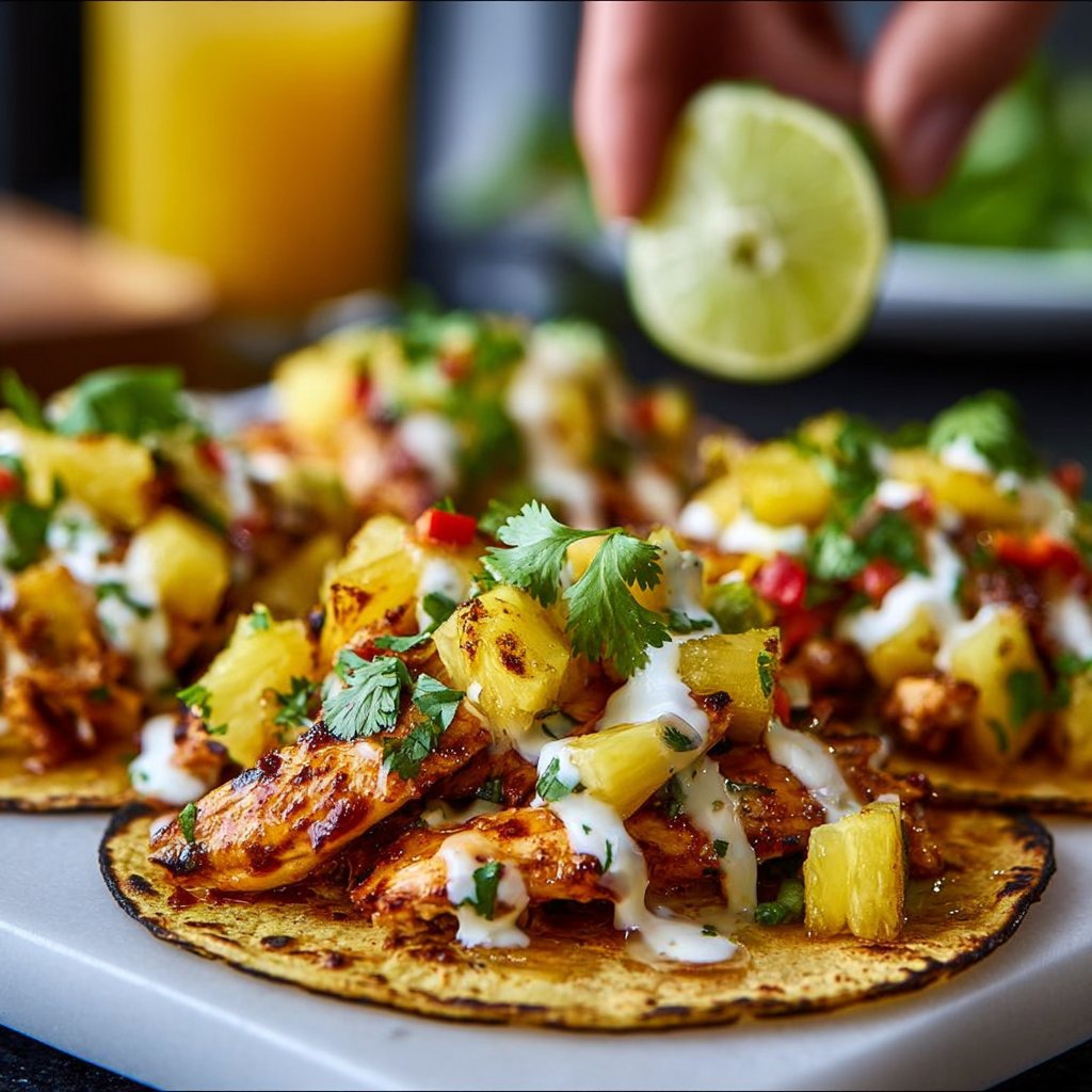 One Pan Chicken And Pineapple Tacos 4 One Pan Chicken and Pineapple Tacos