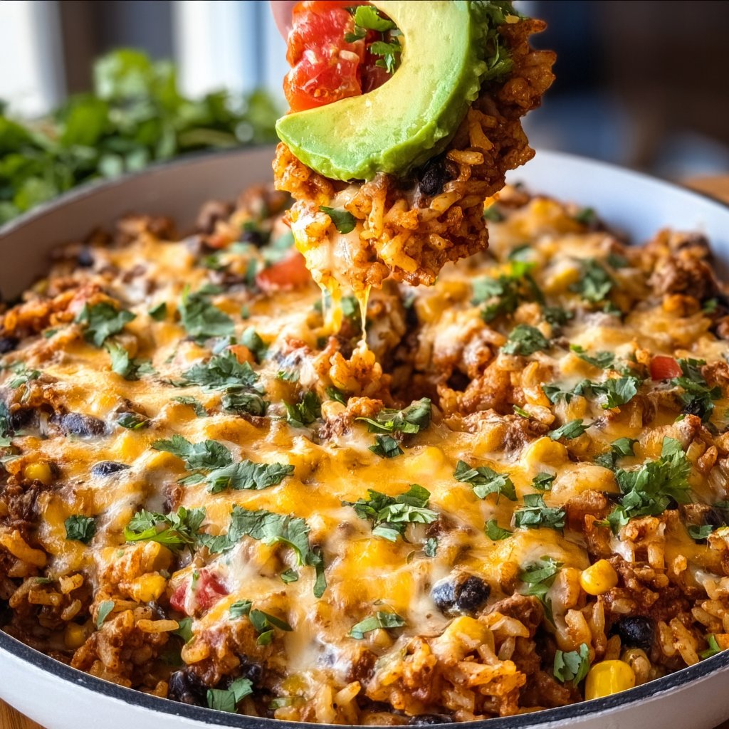 Cheesy Taco Rice Skillet 4 Cheesy Taco Rice Skillet
