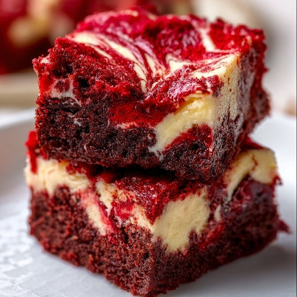 Red Velvet Cheesecake Brownies 4 Red Velvet Cheesecake Brownies