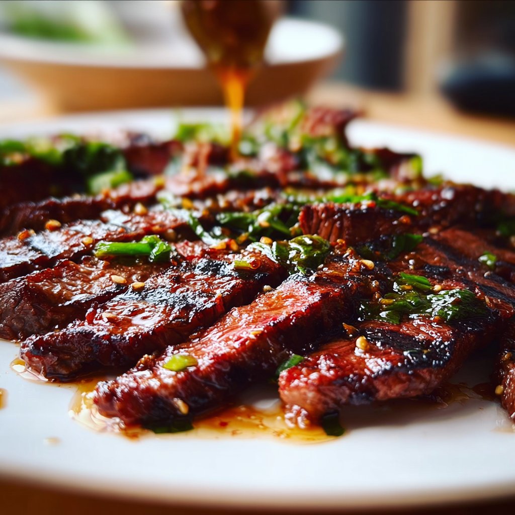 Honey-Garlic Marinated Skirt Steak 4 Honey-Garlic Marinated Skirt Steak
