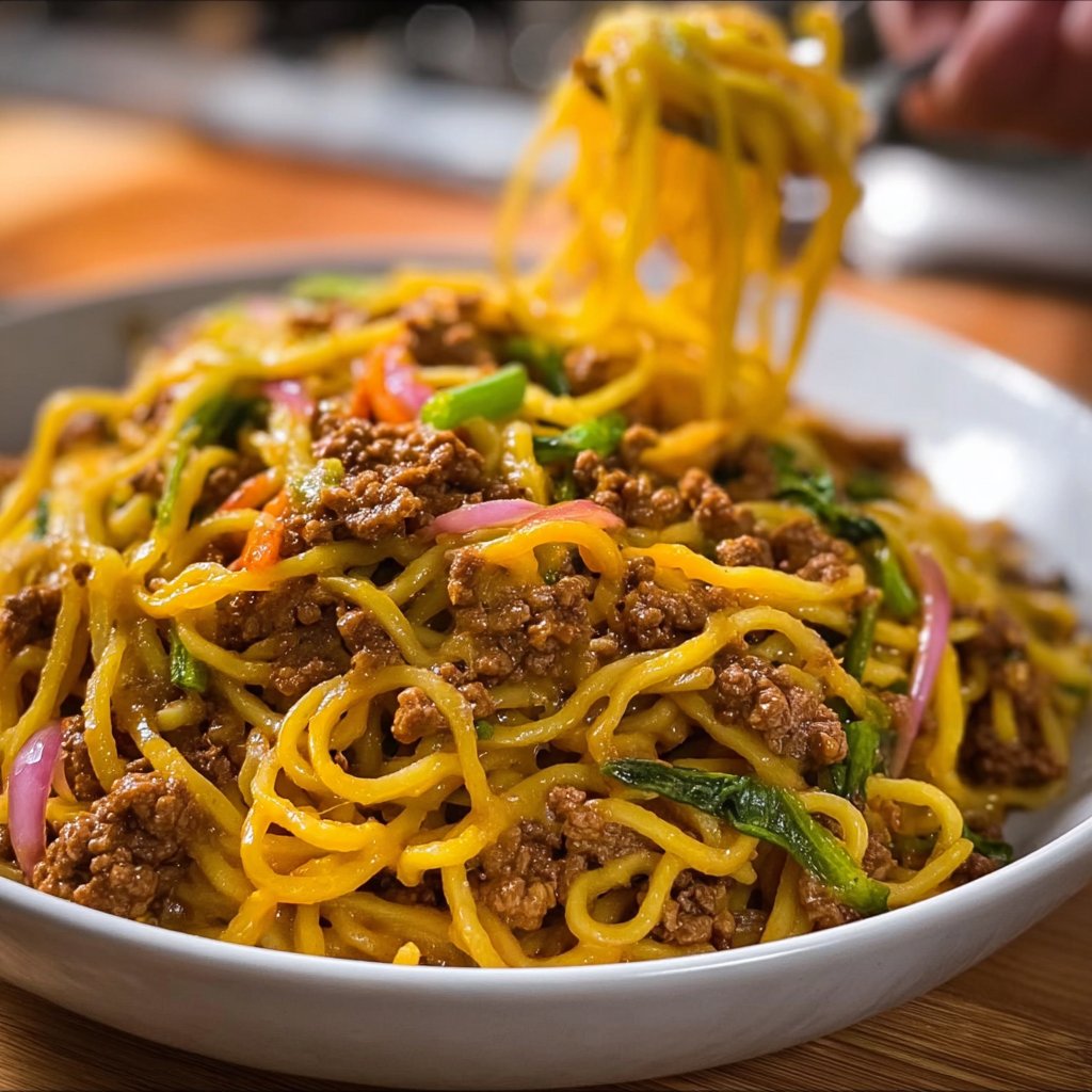 Ground Beef Lo Mein 4 Ground Beef Lo Mein