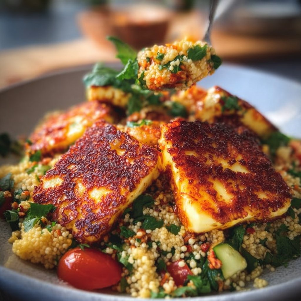 Spicy Hot Honey Halloumi &Amp; Couscous Salad 4 Spicy Hot Honey Halloumi & Couscous Salad