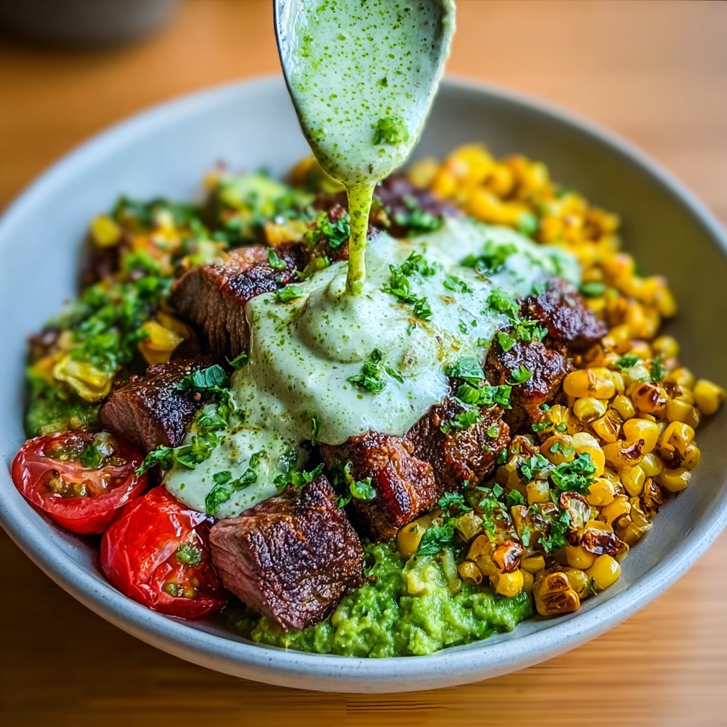 Steak Avocado Roasted Corn Bowl 4 Steak Avocado Roasted Corn Bowl