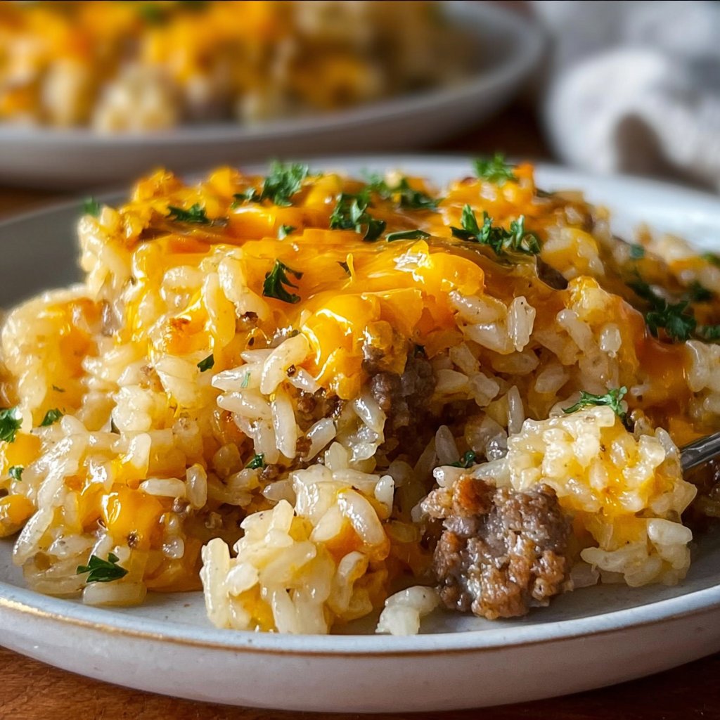 Cheesy Hamburger Rice Casserole 4 Cheesy Hamburger Rice Casserole