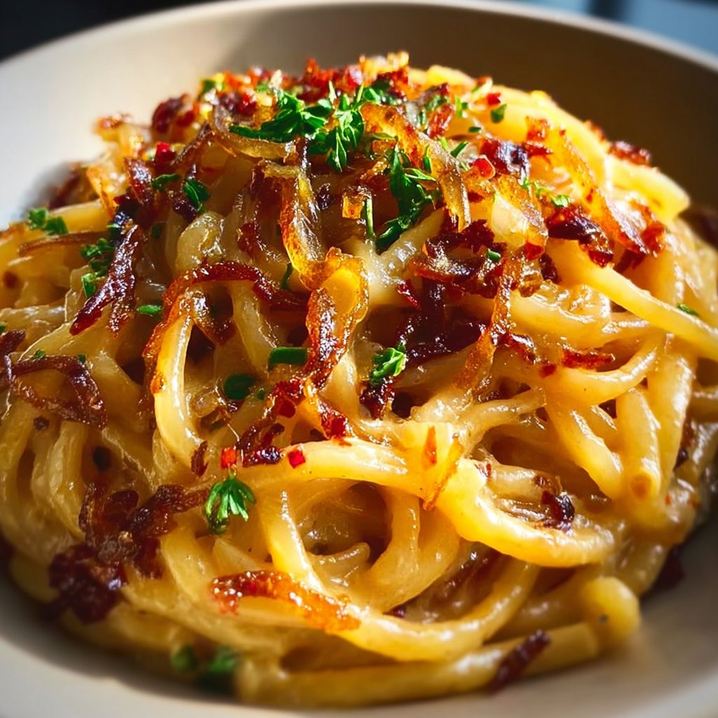 Caramelized Onion Pasta 4 Caramelized Onion Pasta