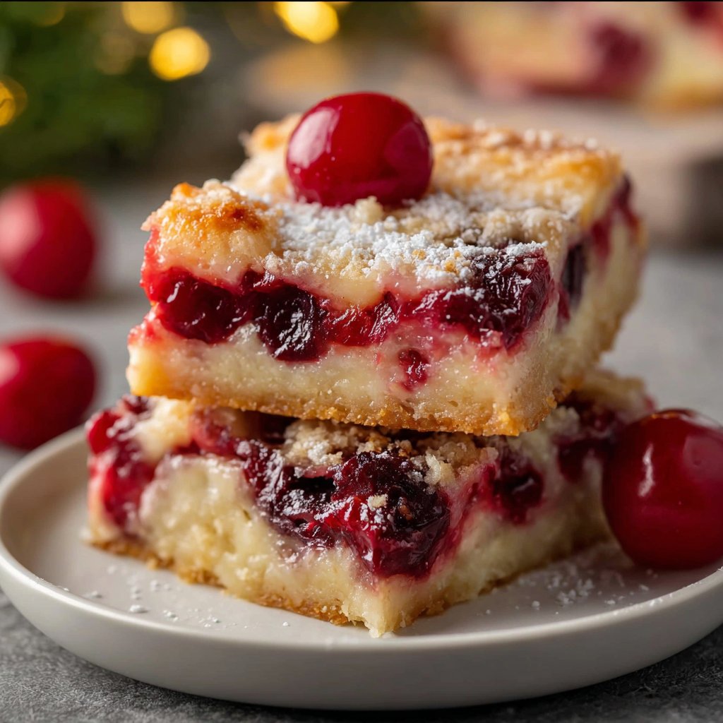Christmas Cherry Bars 4 Christmas Cherry Bars