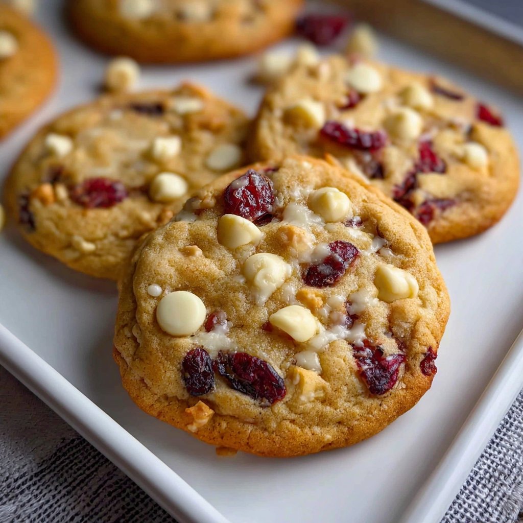 White Chocolate Chip Cranberry Cookies 4 White Chocolate Chip Cranberry Cookies