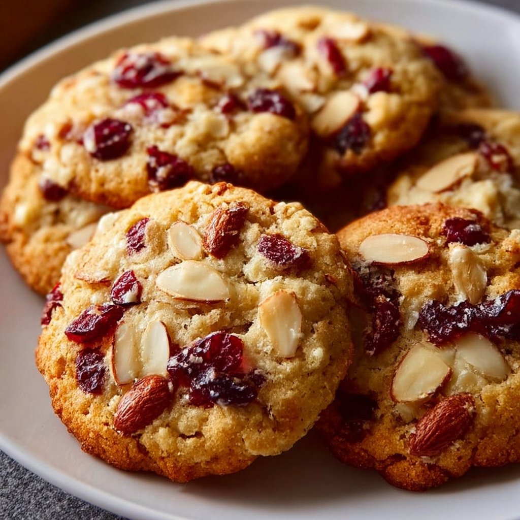 Cranberry Almond Cookies 4 Cranberry Almond Cookies