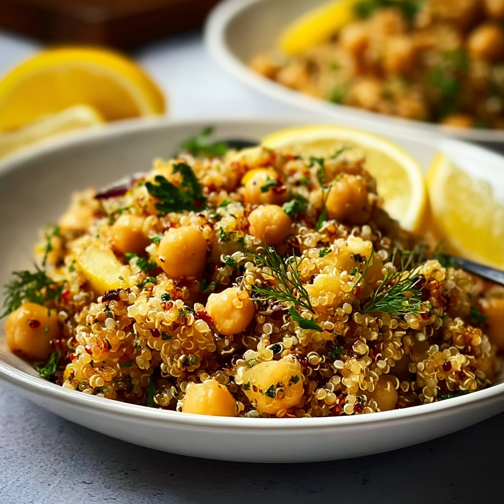 Lemon Herb Quinoa With Chickpeas 4 Lemon Herb Quinoa with Chickpeas