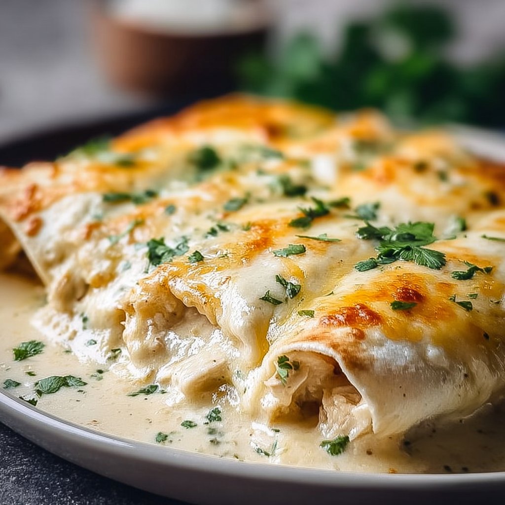 Creamy White Chicken Enchiladas 4 Creamy White Chicken Enchiladas