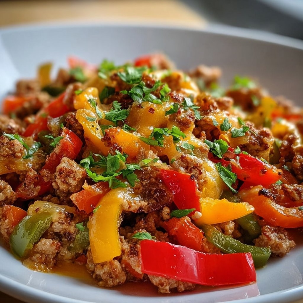 Ground Turkey And Peppers 4 Ground Turkey and Peppers