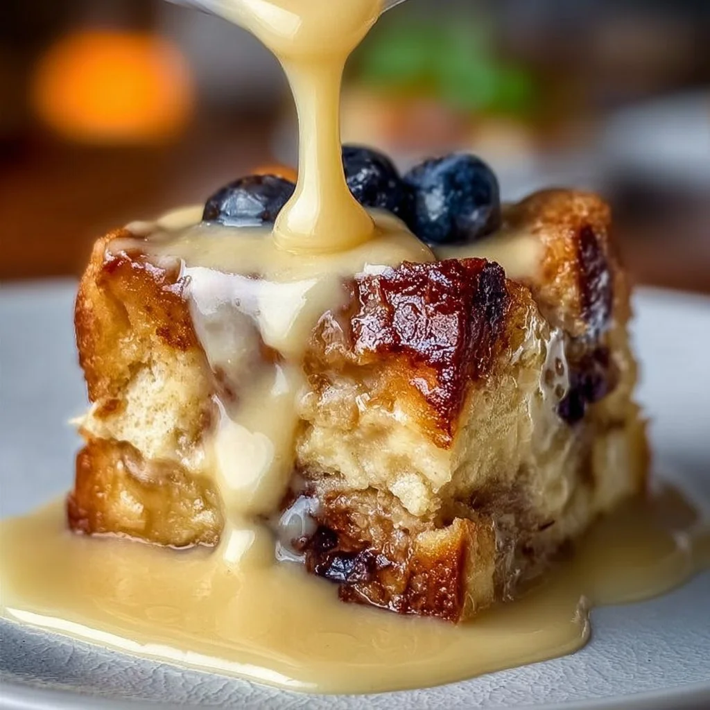 Bread Pudding With Vanilla Sauce 5 Bread Pudding with Vanilla Sauce