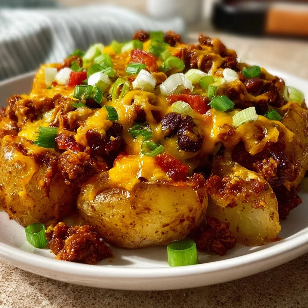 Cheesy Taco Potatoes 4 Cheesy Taco Potatoes