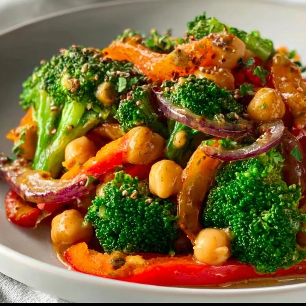 Chickpea Broccoli Stir Fry With Garlic Sauce 4 Chickpea Broccoli Stir Fry with Garlic Sauce