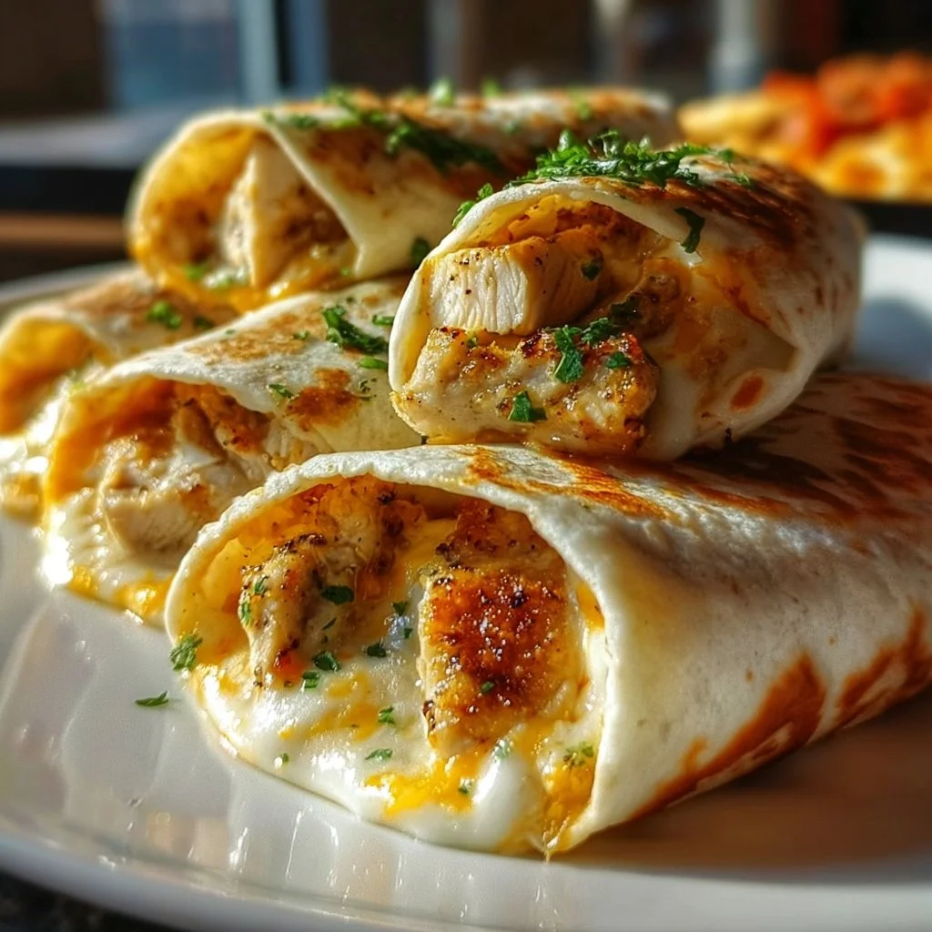 Quick Cheese Garlic Chicken Wraps 4 Quick Cheese Garlic Chicken Wraps