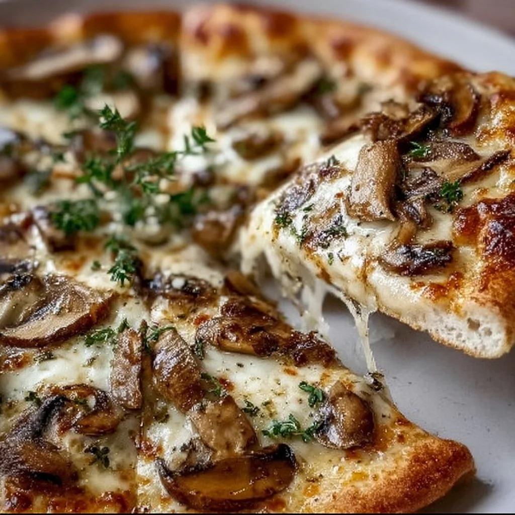 White Mushroom Pizza 5 White Mushroom Pizza