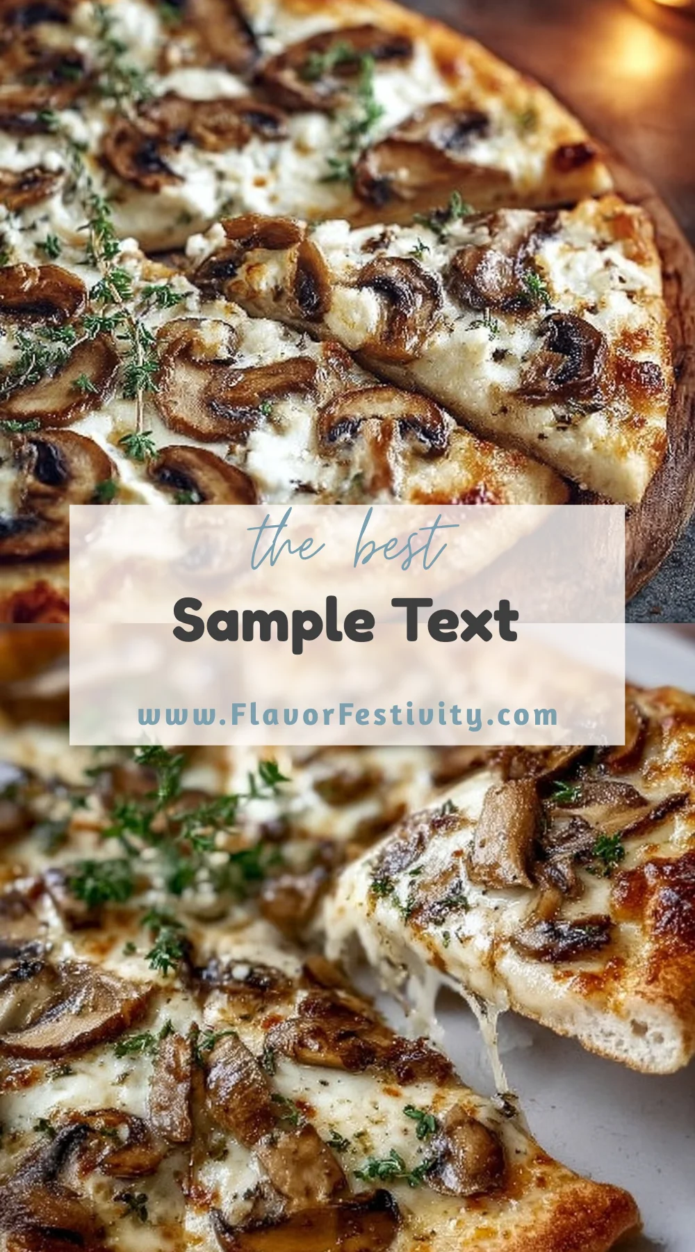 White Mushroom Pizza 6 White Mushroom Pizza