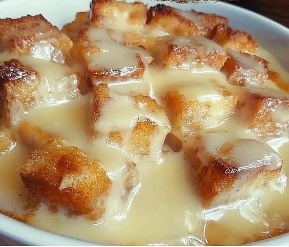 Bread Pudding With Vanilla Sauce 4 Bread Pudding with Vanilla Sauce