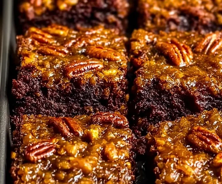 Buttery Pecan Pie Brownies 4 Buttery Pecan Pie Brownies