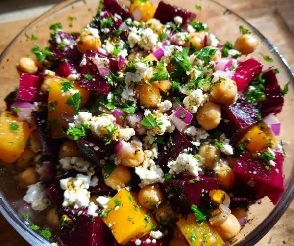 Chickpea Beet Feta Salad 4 Chickpea Beet Feta Salad
