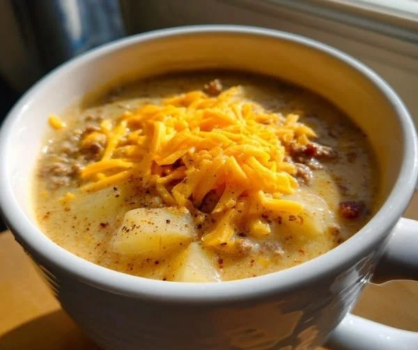 Creamy Potato Hamburger Soup 4 Creamy Potato Hamburger Soup