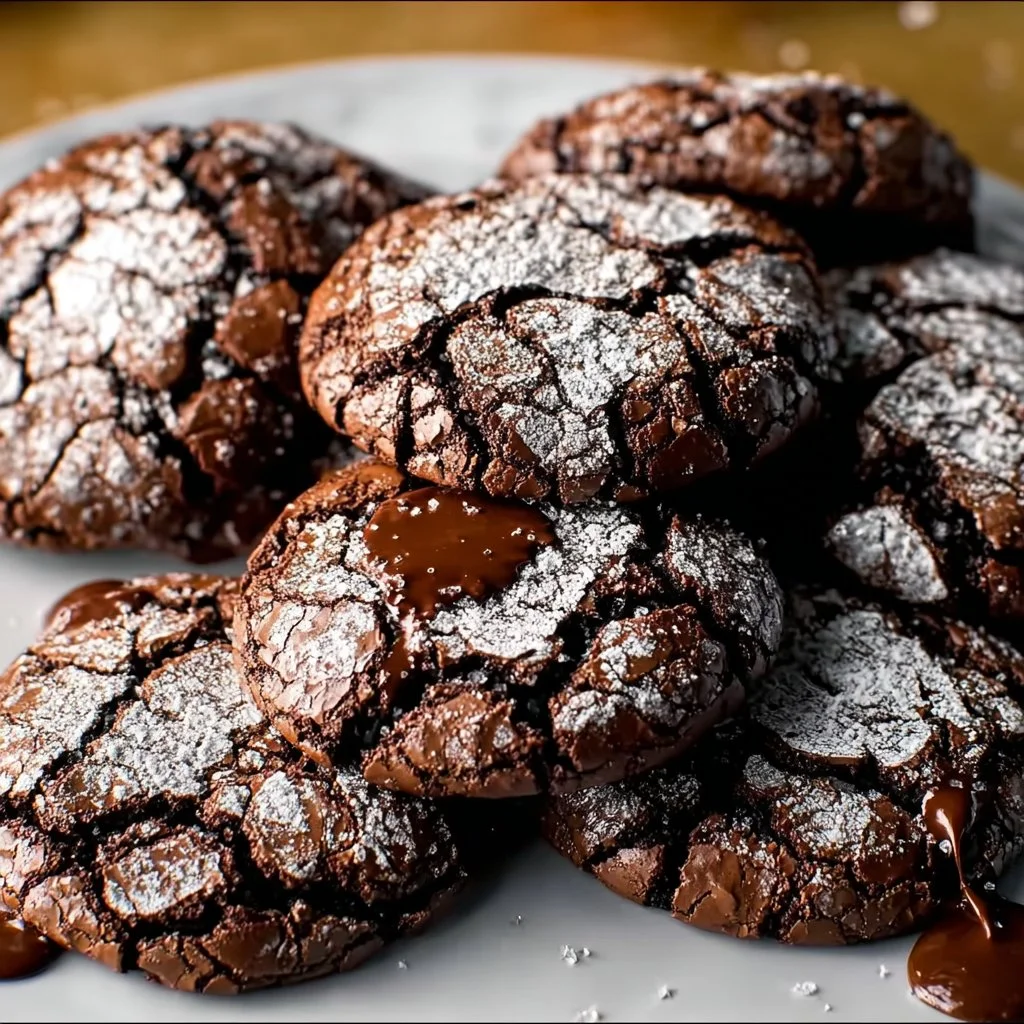 Double Chocolate Crinkle Cookies 4 Double Chocolate Crinkle Cookies