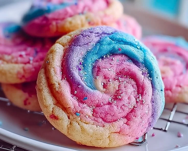 Fluffy Cotton Candy Cookies 4 Fluffy Cotton Candy Cookies