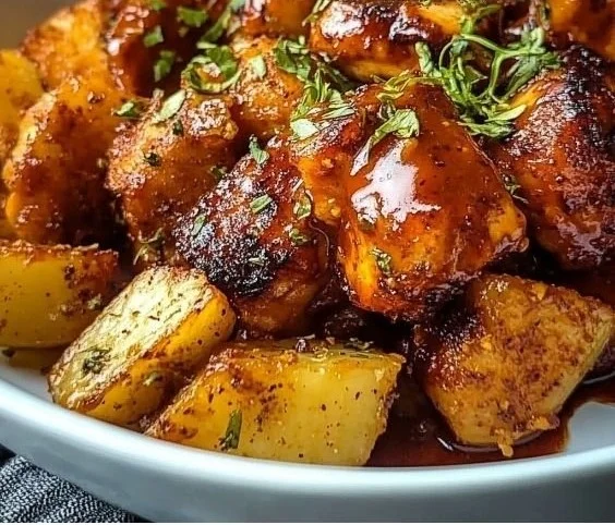 High Protein Honey Bbq Chicken With Crispy Potatoes 4 High Protein Honey BBQ Chicken with Crispy Potatoes