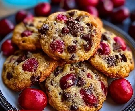 Maraschino Cherry Chocolate Chip Cookies 4 Maraschino Cherry Chocolate Chip Cookies