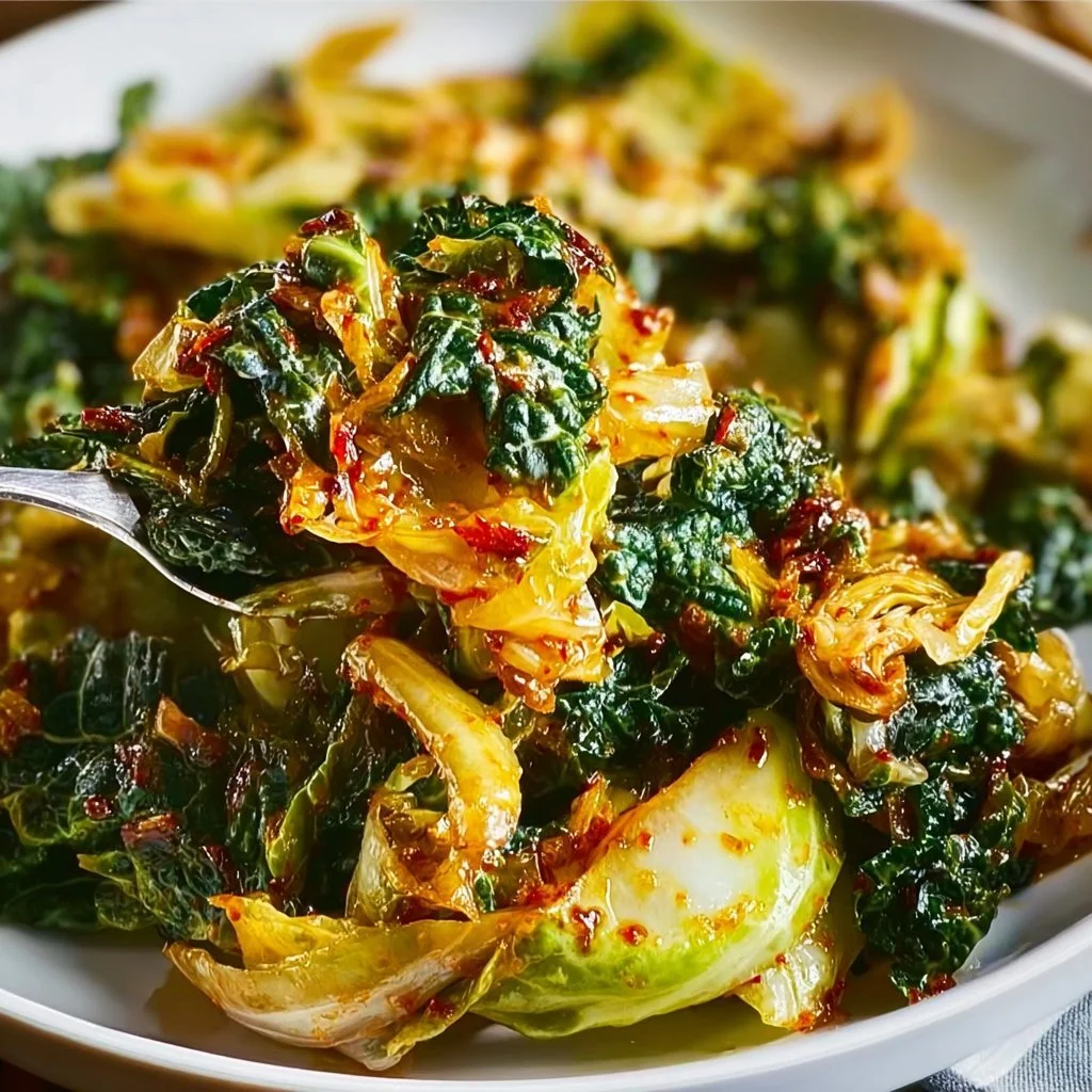Paleo Cabbage Skillet with colorful veggies in a pan