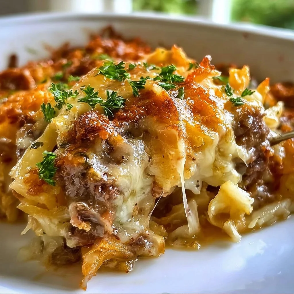 Simple French Onion Beef Casserole 4 Simple French Onion Beef Casserole